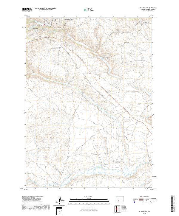 Atlantic City, WY — USGS 7.5-minute topo (2021)