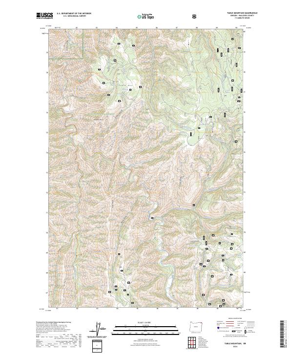 Table Mountain, OR — USGS 7.5-minute topo (2024)