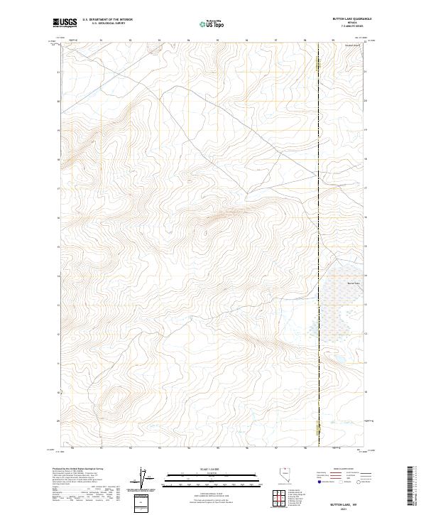 Button Lake, NV — USGS 7.5-minute topo (2021)
