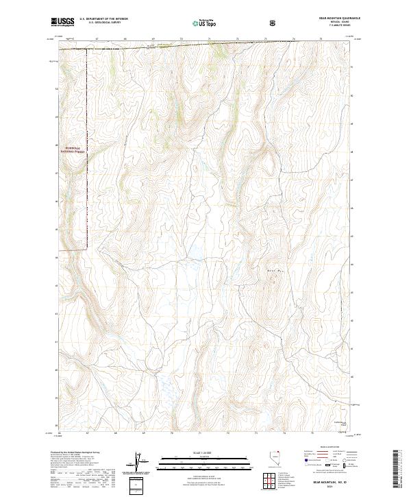 Bear Mountain, NV-ID — USGS 7.5-minute topo (2021)