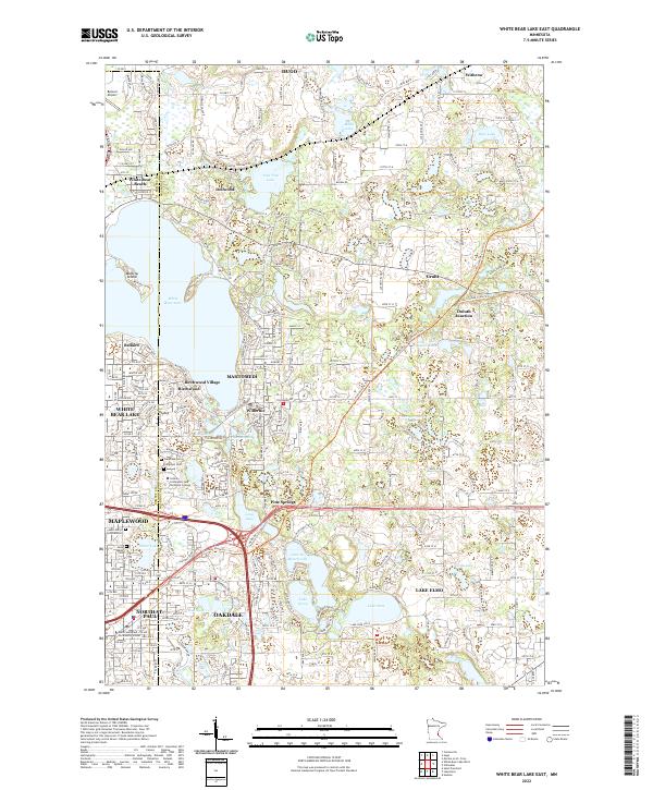 White Bear Lake East, MN — USGS 7.5-minute topo (2022)