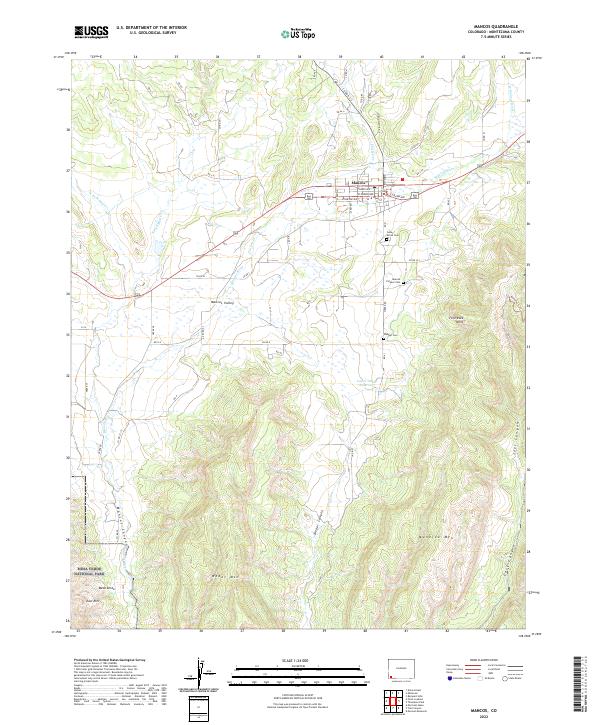 Mancos, CO — USGS 7.5-minute topo (2022)
