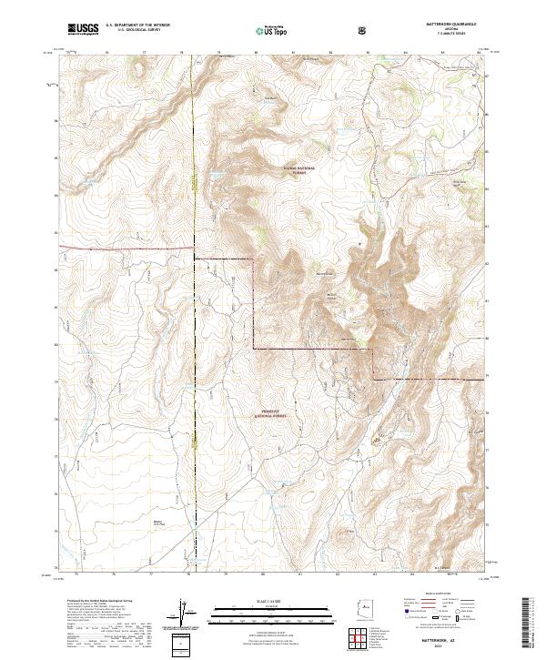Matterhorn, AZ — USGS 7.5-minute topo (2021)