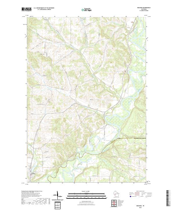 Melrose, WI — USGS 7.5-minute topo (2022)