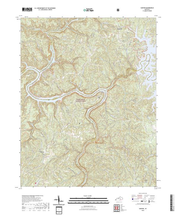 Sawyer, KY — USGS 7.5-minute topo (2022)