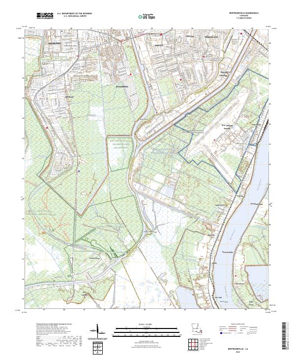 Bertrandville, LA — USGS 7.5-minute topo (2024)
