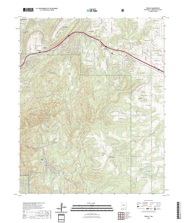 Sedillo, NM — USGS 7.5-minute topo (2023)