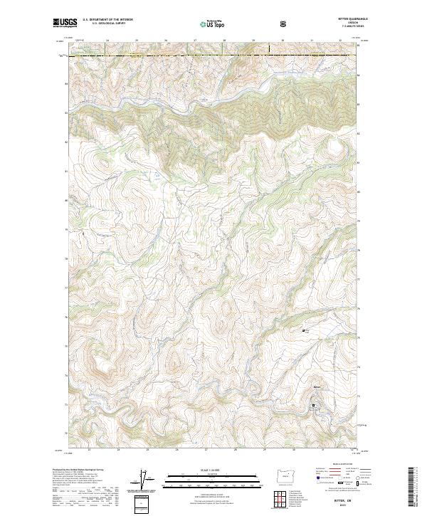 Ritter, OR — USGS 7.5-minute topo (2023)