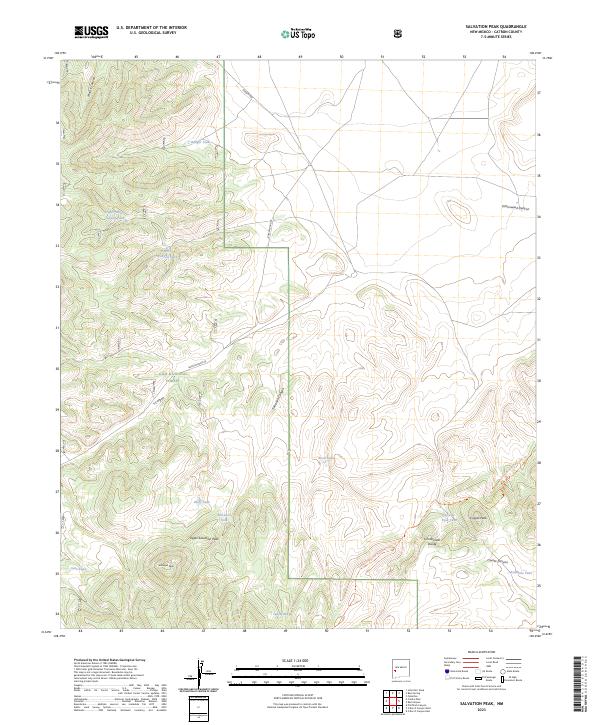 Salvation Peak, NM — USGS 7.5-minute topo (2023)