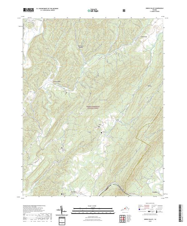 Green Valley, VA — USGS 7.5-minute topo (2022)