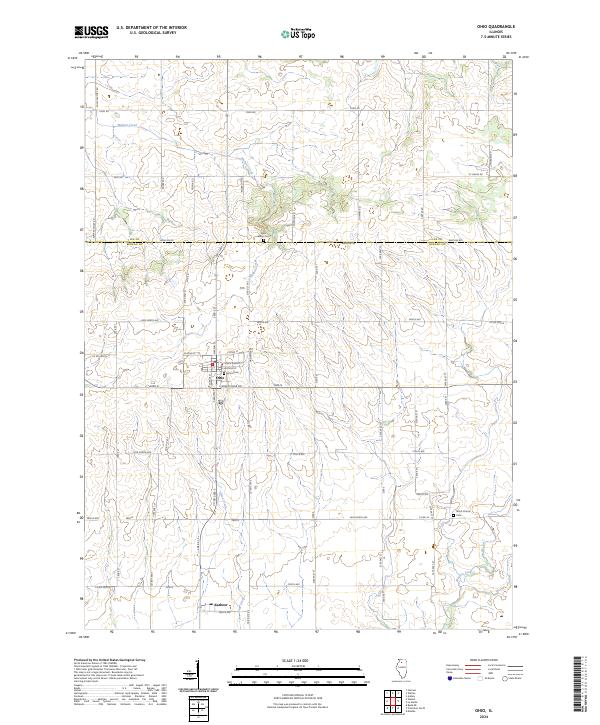 Ohio, IL — USGS 7.5-minute topo (2024)