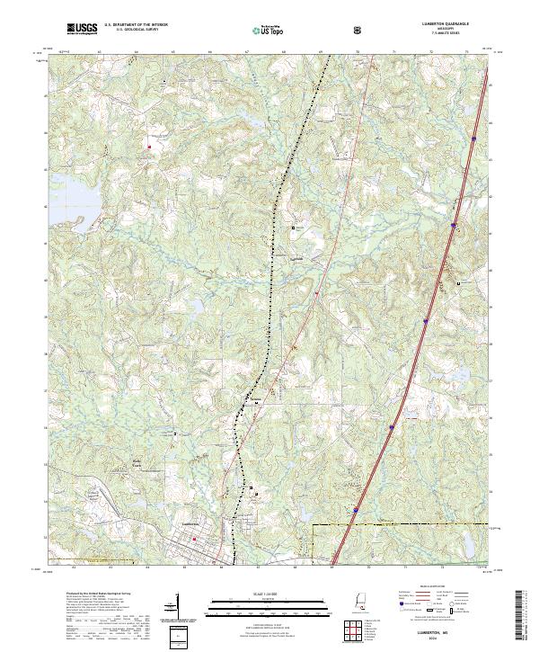 Lumberton, MS — USGS 7.5-minute topo (2024)