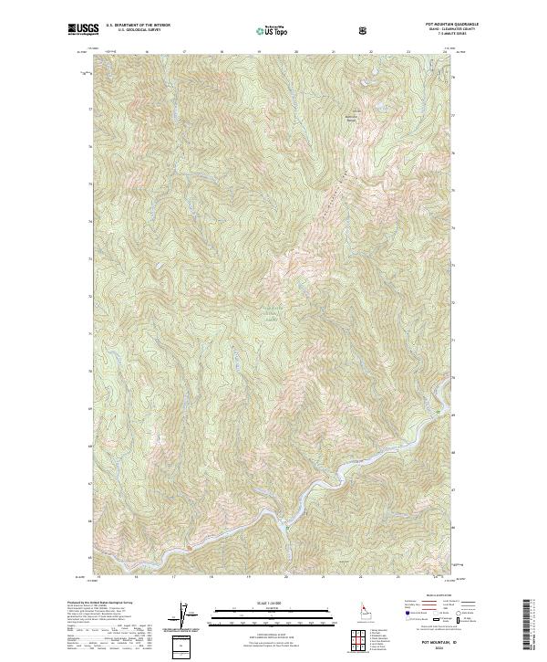 Pot Mountain, ID — USGS 7.5-minute topo (2024)