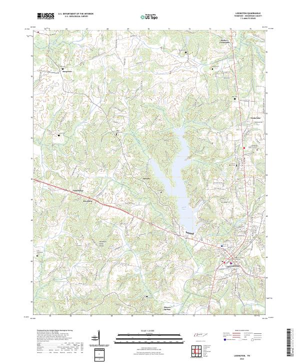 Lexington, TN — USGS 7.5-minute topo (2022)