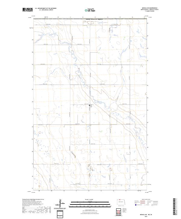 Mohall NE, ND-SK — USGS 7.5-minute topo (2024)