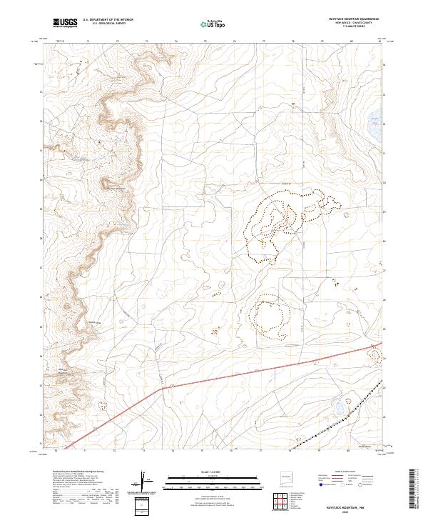 Haystack Mountain, NM — USGS 7.5-minute topo (2023)