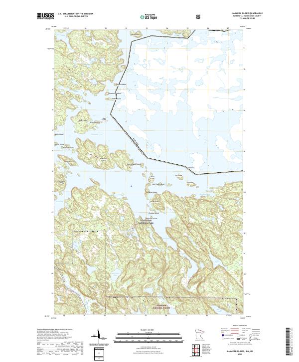 Namakan Island, MN-ON — USGS 7.5-minute topo (2022)