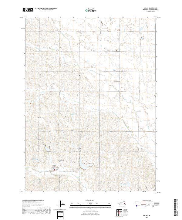 Malmo, NE — USGS 7.5-minute topo (2021)