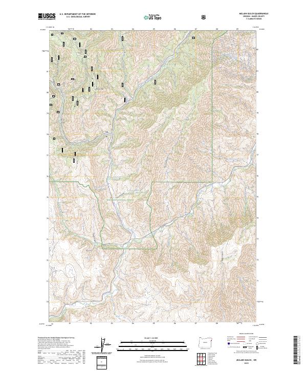McLain Gulch, OR — USGS 7.5-minute topo (2023)