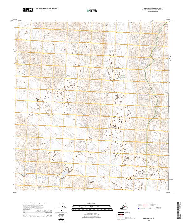 Denali A-1 SE, AK — USGS 7.5-minute topo (2023)
