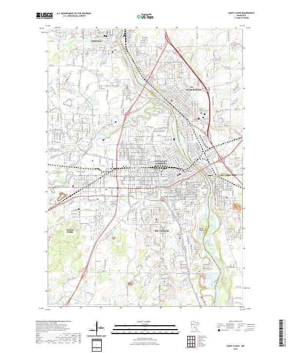 Saint Cloud, MN — USGS 7.5-minute topo (2022)