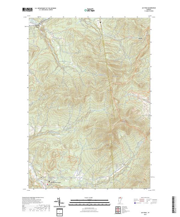 Jay Peak, VT — USGS 7.5-minute topo (2024)