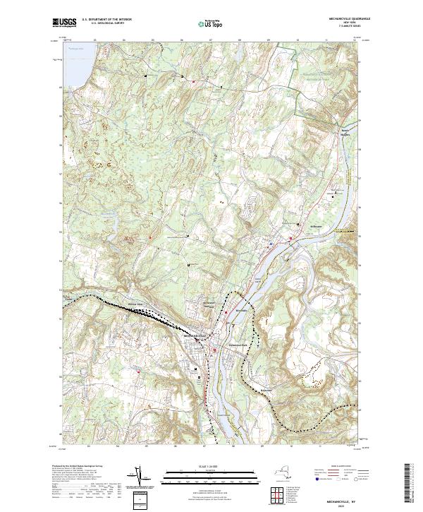 Mechanicville, NY — USGS 7.5-minute topo (2023)