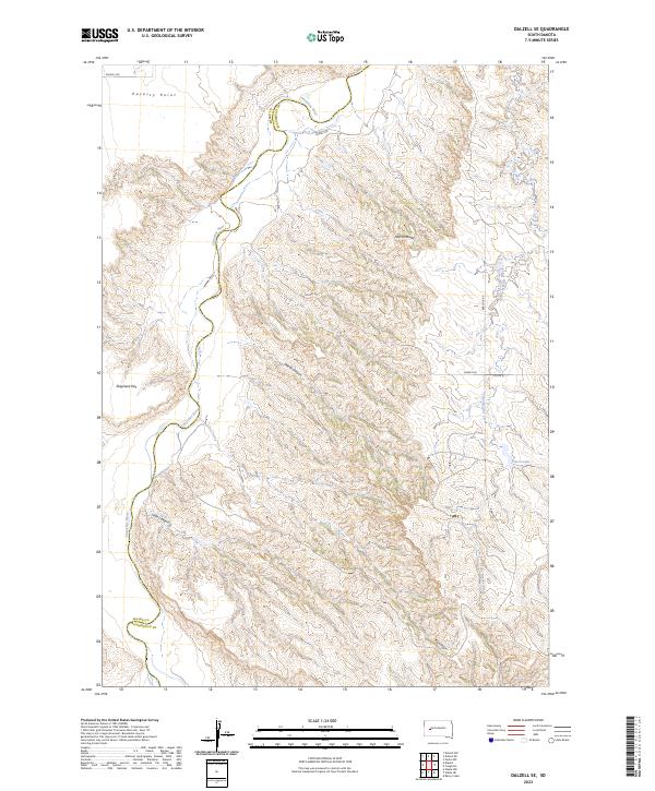 Dalzell SE, SD — USGS 7.5-minute topo (2023)