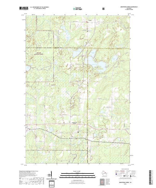 Armstrong Creek, WI — USGS 7.5-minute topo (2022)