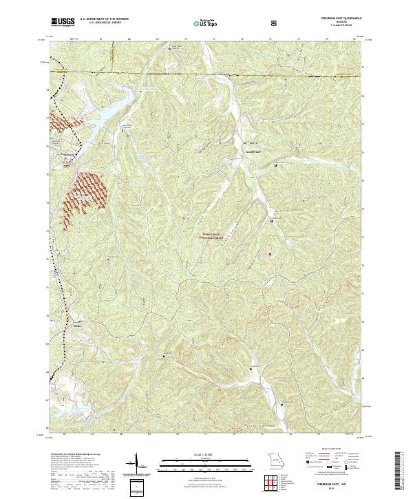 Viburnum East, MO — USGS 7.5-minute topo (2021)