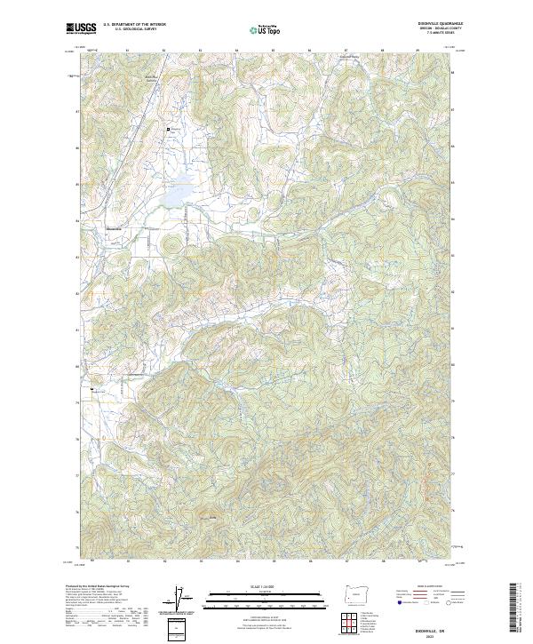 Dixonville, OR — USGS 7.5-minute topo (2023)