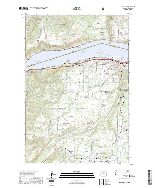 Hood River, OR-WA — USGS 7.5-minute topo (2024)