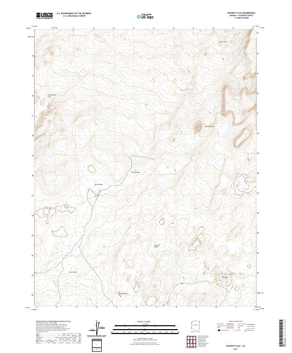 Poverty Flat, AZ — USGS 7.5-minute topo (2021)