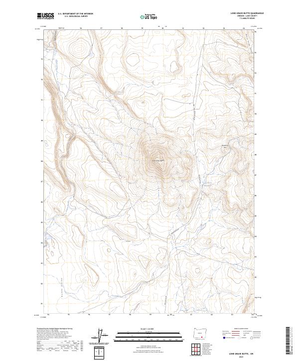 Lone Grave Butte, OR — USGS 7.5-minute topo (2023)