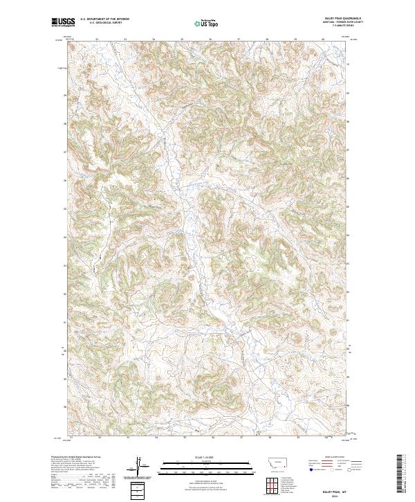 Baldy Peak, MT — USGS 7.5-minute topo (2024)