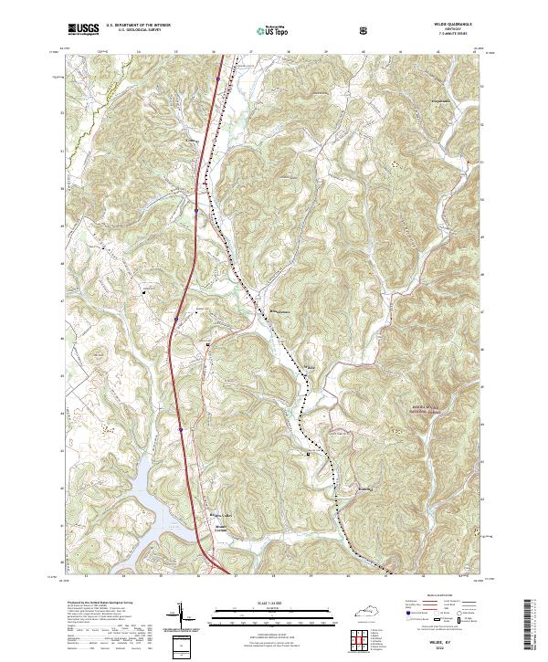 Wildie, KY — USGS 7.5-minute topo (2022)