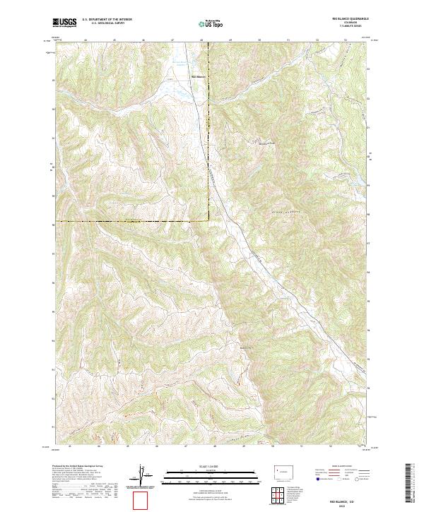 Rio Blanco, CO — USGS 7.5-minute topo (2022)