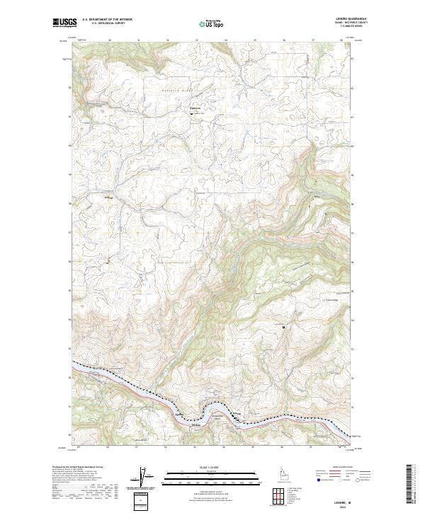 Lenore, ID — USGS 7.5-minute topo (2024)