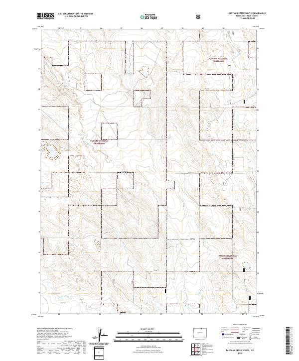 Eastman Creek South, CO — USGS 7.5-minute topo (2022)