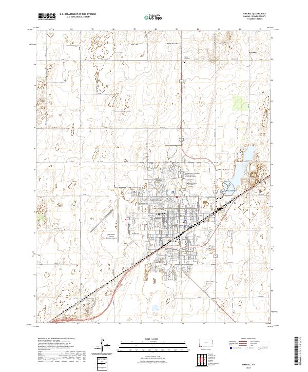 Liberal, KS — USGS 7.5-minute topo (2022)