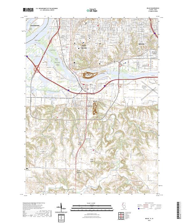 Milan, IL-IA — USGS 7.5-minute topo (2024)