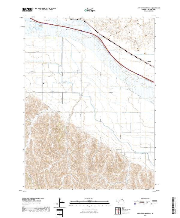 Jeffrey Reservoir NE, NE — USGS 7.5-minute topo (2021)
