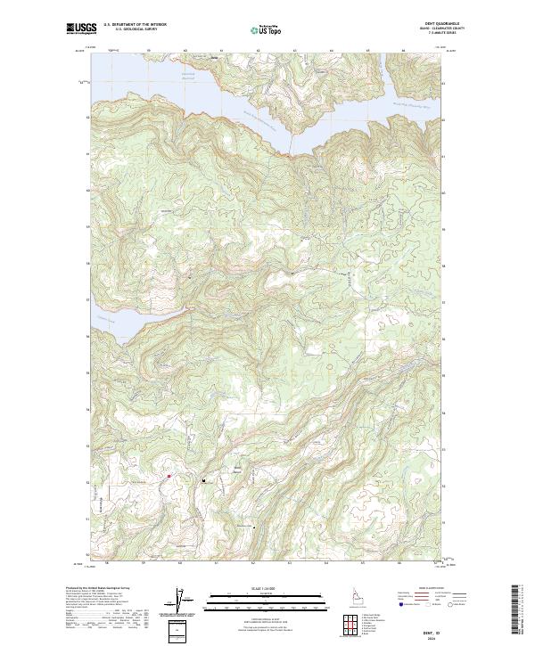 Dent, ID — USGS 7.5-minute topo (2024)