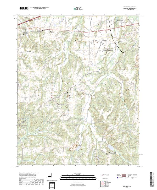 Westover, TN — USGS 7.5-minute topo (2022)