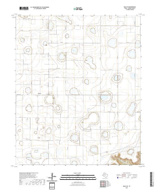 Ralls SE, TX — USGS 7.5-minute topo (2022)