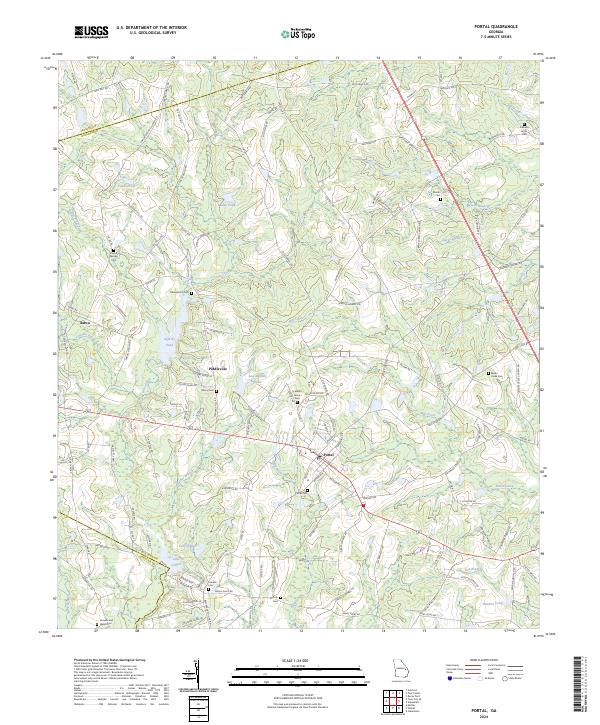 Portal, GA — USGS 7.5-minute topo (2024)