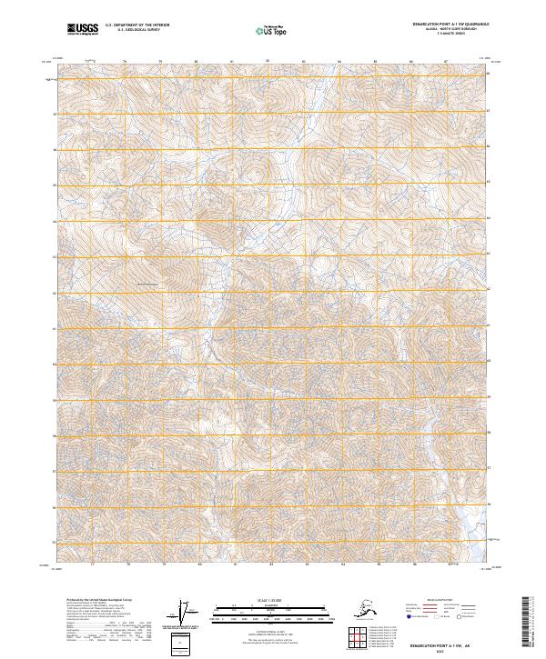 Demarcation Point A-1 SW, AK — USGS 7.5-minute topo (2023)