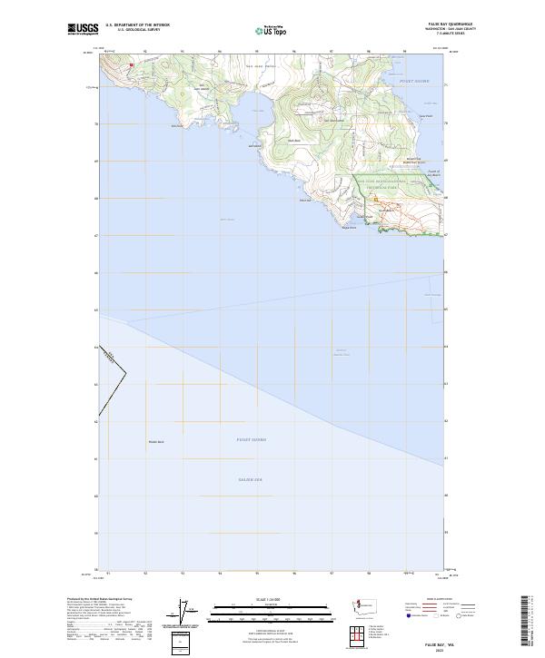 False Bay, WA — USGS 7.5-minute topo (2023)