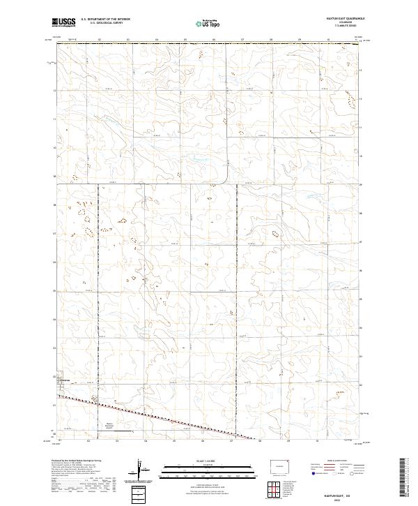 Haxtun East, CO — USGS 7.5-minute topo (2022)