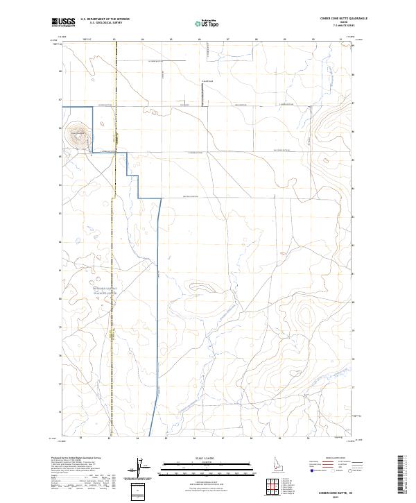 Cinder Cone Butte, ID — USGS 7.5-minute topo (2023)